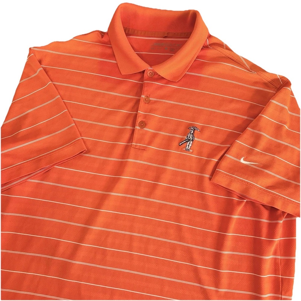 Nike Golf Polo Shirt Mens Large Dri Fit Performance Active Logos Breathable